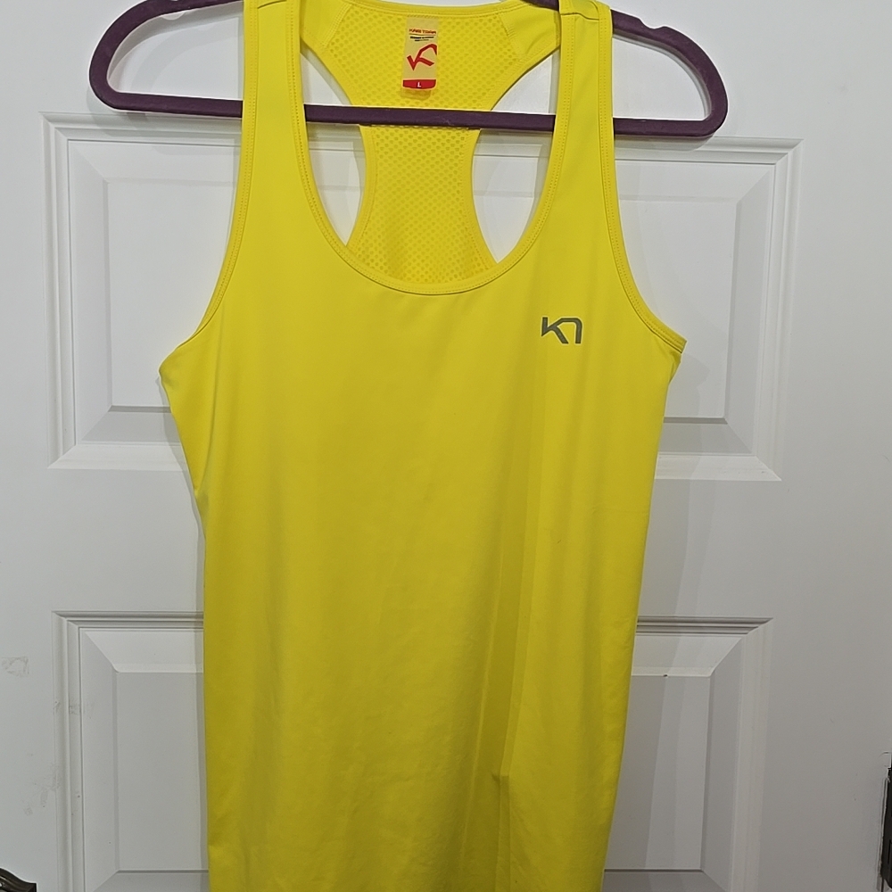 Kari Traa Yellow‎ Racerback Tank Sz L